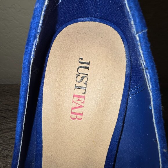 JustFab Verena Ankle Strap Cobalt Blue Heels Size 7M NWOB - Picture 10 of 13